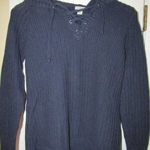 L.L. Bean Women's Fisherman Lace Up Sweater XS